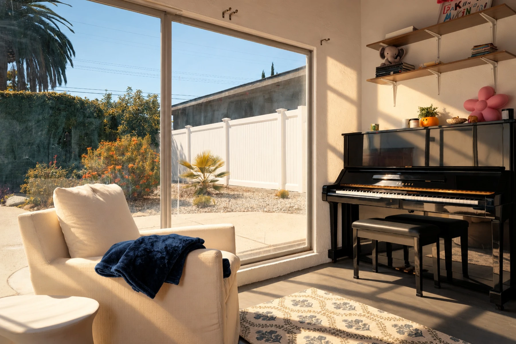 Creative workspace in the former attached garage